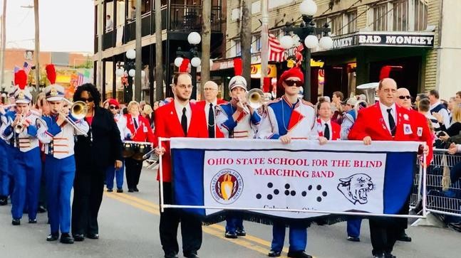The Ohio State School for the Blind's Marching Band performed at the Outback Bowl and parade on New Year's Day.