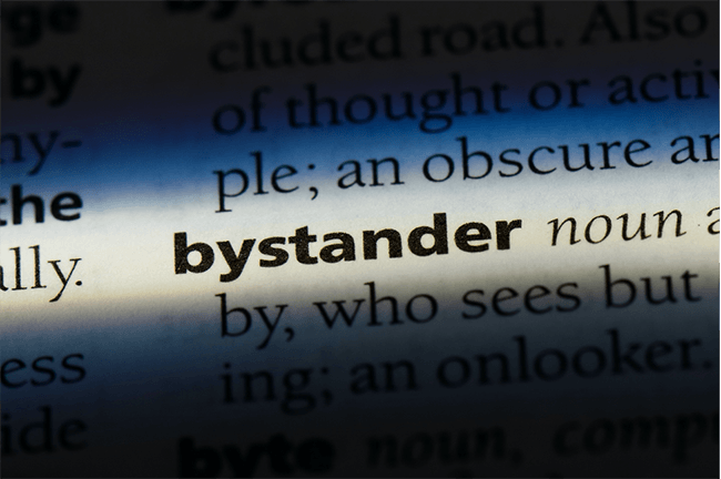 Definition of bystander noun highlighted.