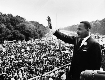 Dr. Martin Luther King Jr. at the March on Washington.