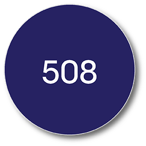 Blue circular icon with the acronym 508
