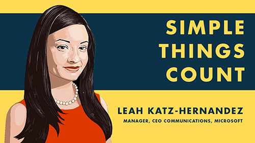 Graphic illustration of Leah Katz-Hernandez on yellow background