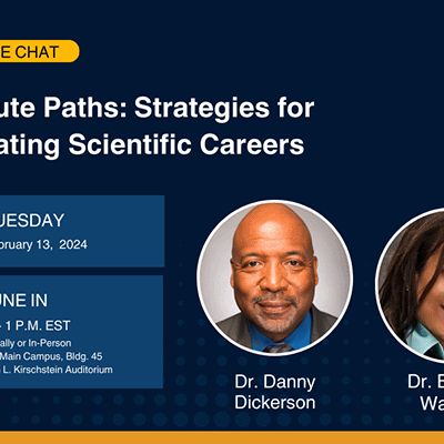 Resolute Paths: Strategies for Navigating Scientific Careers, scheduled for Tuesday, February 13, 2024, from 12:00 pm to 1:00 pm EST.